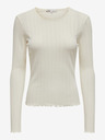 ONLY Gestreiftes Basic-T-Shirt für Damen in Creme ONLY Carlotta