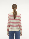 Vero Moda Rosa und cremefarbener gestreifter Damenpullover Vero Moda Nova