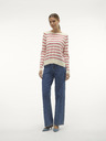 Vero Moda Rosa und cremefarbener gestreifter Damenpullover Vero Moda Nova