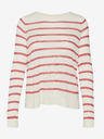 Vero Moda Rosa und cremefarbener gestreifter Damenpullover Vero Moda Nova