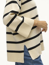 Vero Moda Schwarzer und cremefarbener gestreifter Damenpullover Vero Moda Saba