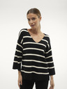 Vero Moda Schwarz-weiß gestreifter Damenpullover Vero Moda Saba