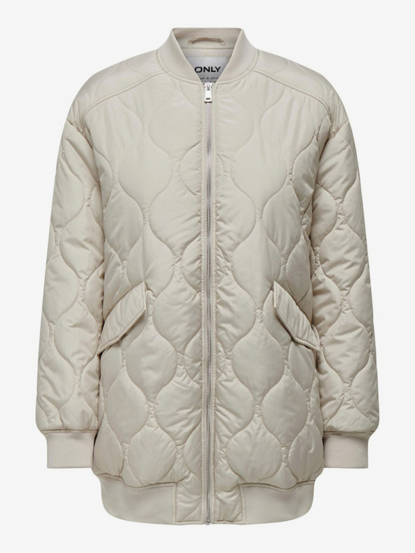 ONLY Cremefarbener gesteppter Damenbomber ONLY Tina