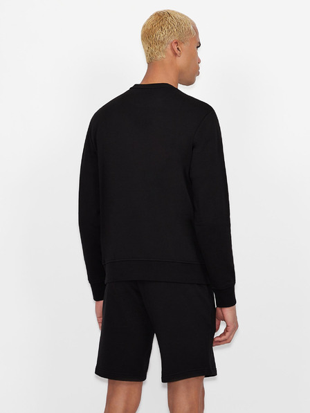 Armani Exchange Schwarzes Herren-Sweatshirt mit Armani Exchange-Schriftzug