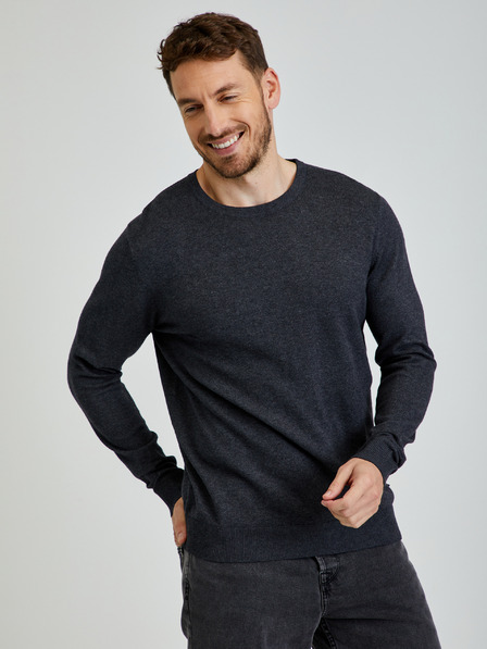 Jack & Jones Dunkelgrauer Basic-Pullover Jack & Jones Emil