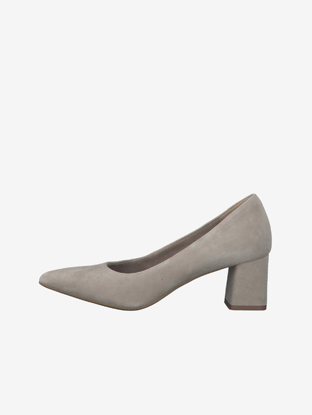 Tamaris Beige Damenpumps aus Wildleder mit niedrigem Absatz Tamaris