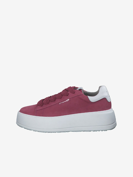 Tamaris Dunkelrosa Damen Wildleder Plateau Sneakers Tamaris