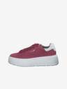 Tamaris Dunkelrosa Damen Wildleder Plateau Sneakers Tamaris