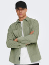 ONLY & SONS Grünes Herren-Cord-Oberhemd ONLY & SONS Alp