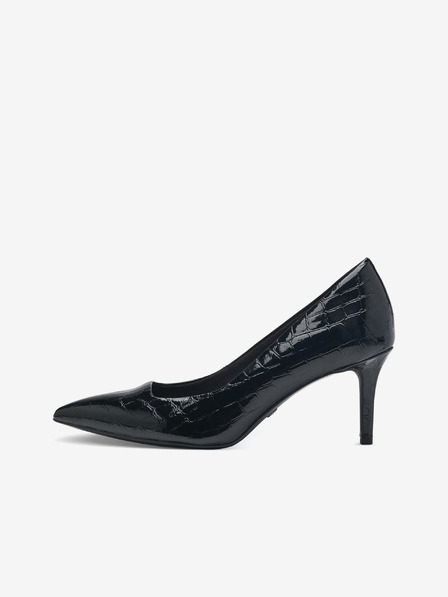 Tamaris Schwarze Damenpumps mit Krokodilmuster Tamaris