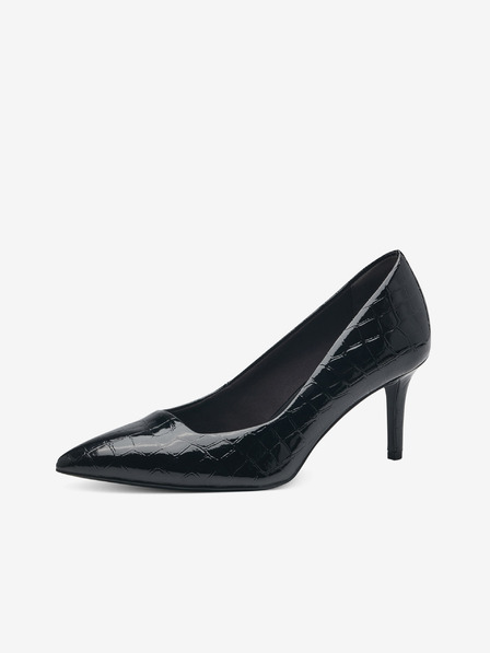 Tamaris Schwarze Damenpumps mit Krokodilmuster Tamaris
