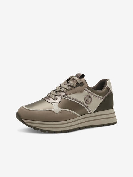 Tamaris Khaki Damen Plateau-Sneakers Tamaris