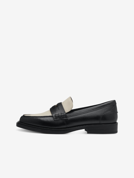 Tamaris Beige und Schwarze Damen Loafers Tamaris