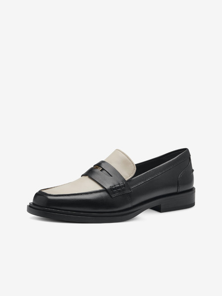 Tamaris Beige und Schwarze Damen Loafers Tamaris