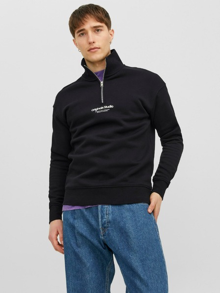 Jack & Jones Schwarzes Herren Jack & Jones Vester Sweatshirt
