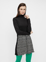 Pieces Schwarzes Damen-Basic-T-Shirt mit Rollkragen Pieces Sirene