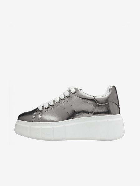 Tamaris Silberne Damen Plateau Sneakers Tamaris