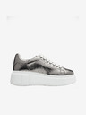 Tamaris Silberne Damen Plateau Sneakers Tamaris