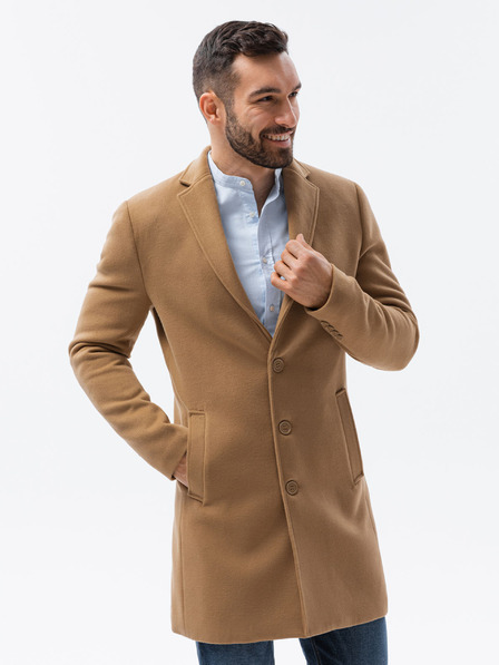 Ombre Clothing Beige Leichter Herrenmantel Ombre Kleidung