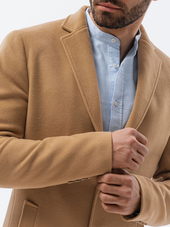 Ombre Clothing Beige Leichter Herrenmantel Ombre Kleidung