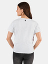 Sam 73 Weißes bedrucktes Damen-T-Shirt SAM 73