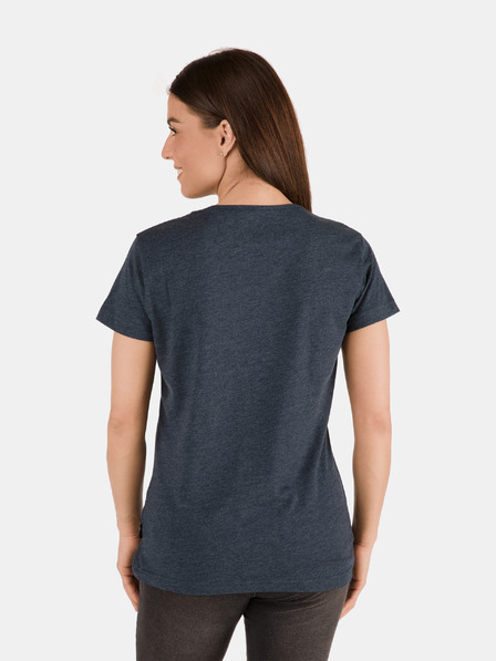 Sam 73 Dunkelblaues bedrucktes T-Shirt für Frauen SAM 73