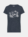 Sam 73 Dunkelblaues bedrucktes T-Shirt für Frauen SAM 73