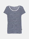 Sam 73 Dunkelblaues gestreiftes Damen-T-Shirt SAM 73