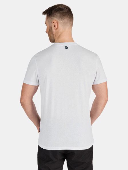 Sam 73 Weißes bedrucktes Herren-T-Shirt SAM 73