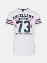 Sam 73 Weißes bedrucktes Herren-T-Shirt SAM 73