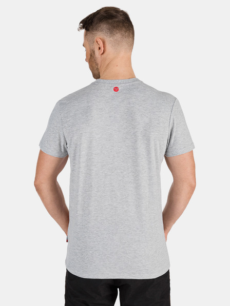 Sam 73 Hellgraues bedrucktes Herren-T-Shirt SAM 73