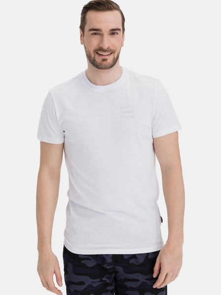 Sam 73 Weißes Herren-T-Shirt SAM 73