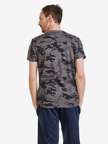 Sam 73 Schwarz-grau gemustertes Herren-T-Shirt SAM 73 Jeff