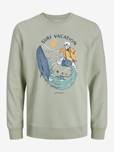 Jack & Jones Hellgrünes Jack & Jones Herren-Sweatshirt Zion