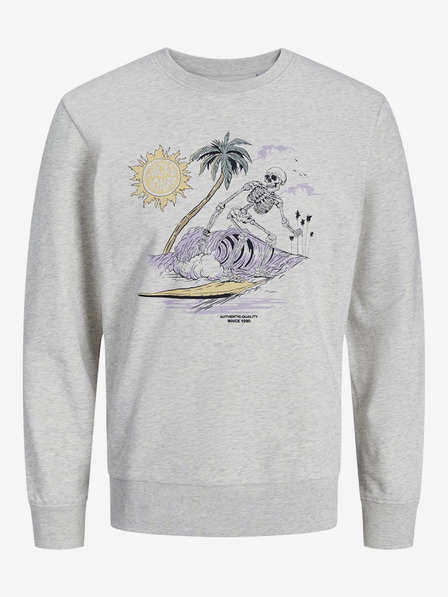 Jack & Jones Hellgraues Jack & Jones Zion Sweatshirt für Herren