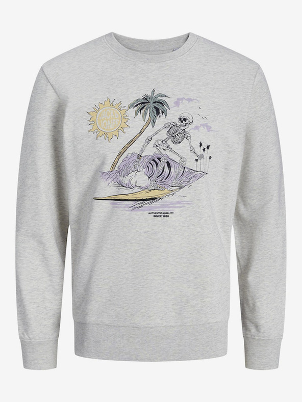 Jack & Jones Hellgraues Jack & Jones Zion Sweatshirt für Herren