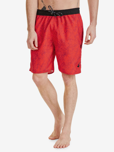 Sam 73 Rote gemusterte Shorts für Herren SAM 73 Noah