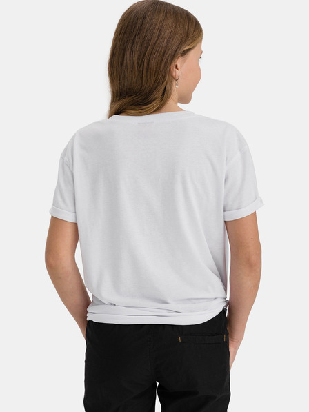 Sam 73 Weißes Mädchen-T-Shirt mit SAM 73-Aufdruck