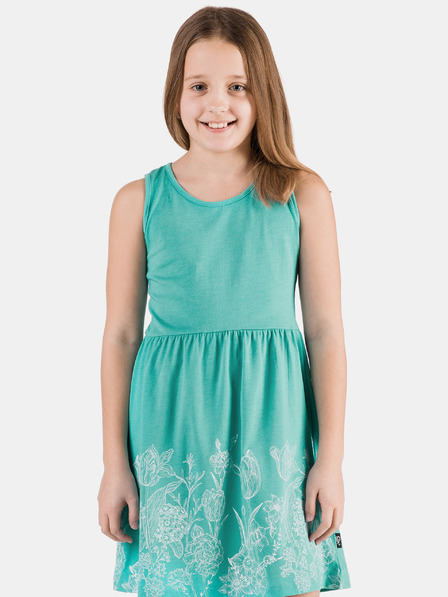 Sam 73 Grünes geblümtes Kleid für Mädchen SAM 73