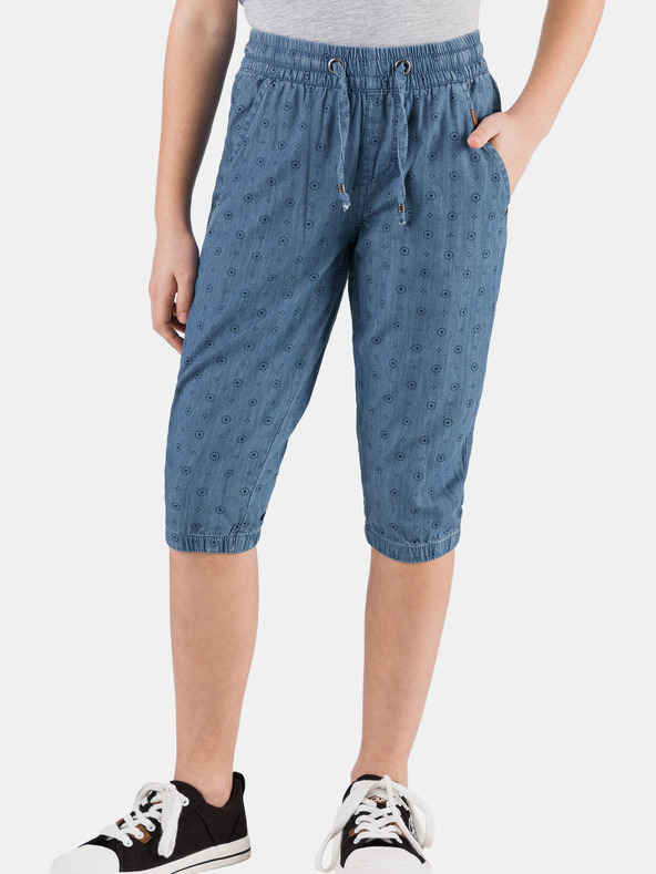 Sam 73 Blaue gemusterte 3/4-Hose für Mädchen SAM 73
