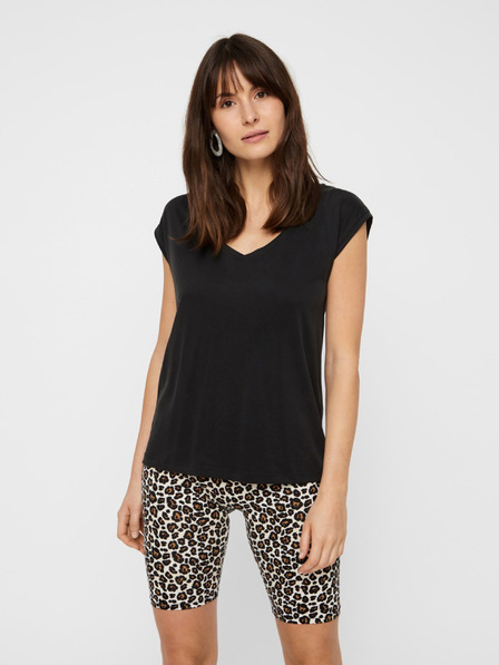 Pieces Schwarzes Basic-T-Shirt Pieces Kamala
