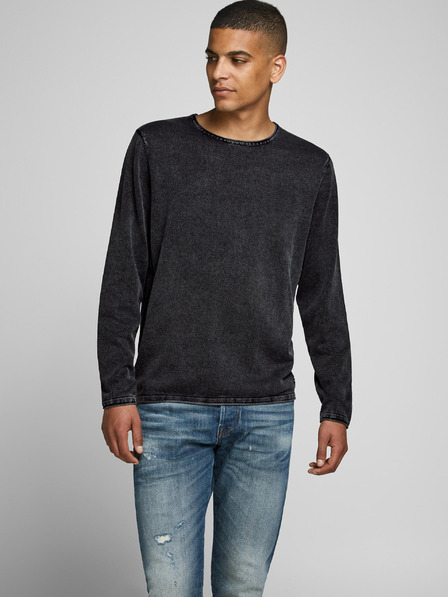 Jack & Jones Schwarzer Jack & Jones Leo-Pullover