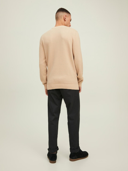 Jack & Jones Beige Herren Jack & Jones Atlas gemusterter Pullover
