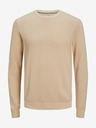 Jack & Jones Beige Herren Jack & Jones Atlas gemusterter Pullover