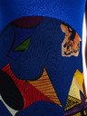 Desigual Blaues gemustertes Midikleid für Damen Desigual Lin Lacroix