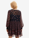 Desigual Burgunderfarbenes geblümtes Damenkleid Desigual Duque