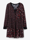 Desigual Burgunderfarbenes geblümtes Damenkleid Desigual Duque