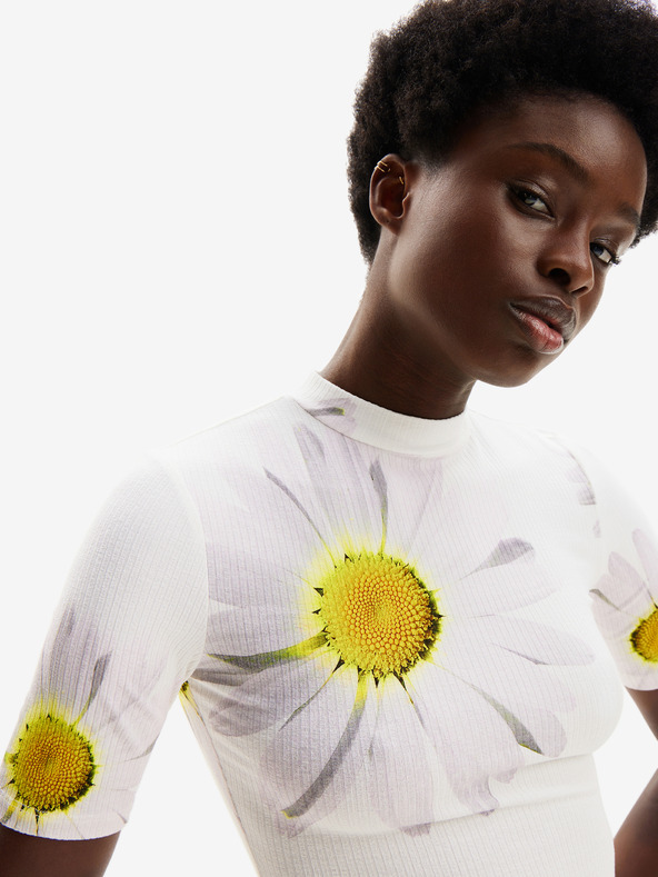 Desigual Desigual Margaritas weißes geblümtes Kleid für Damen