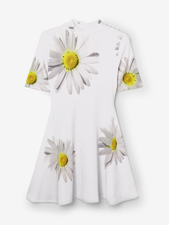 Desigual Desigual Margaritas weißes geblümtes Kleid für Damen