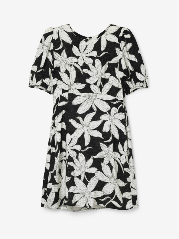 Desigual Desigual Nashville weiß und schwarz geblümtes Damenkleid